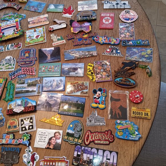 Lot of 176 Fridge Magnets From All Over The States - Picture 1 of 4